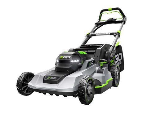 Summary. The EGO LM2135-SP Cordless Lawn Mower is self-propelled, powered by a 56 volt 7.5 Ah battery, has a brushless motor, provides up to 60 minutes runtime and is ideal for large lawns up to 1000m². The mower has a large 52cm cutting width and is supplied with a very respectable 70 litre heavy duty grass collection bag.